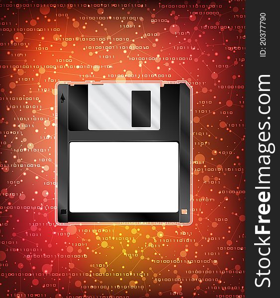 Abstract modern technology theme background with floppy disk. eps10 layered .