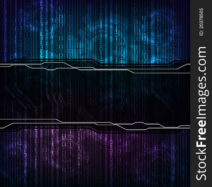 Modern technology theme background with banner for text. Eps10 layered file. Modern technology theme background with banner for text. Eps10 layered file.