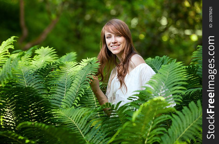 Lady in the fern