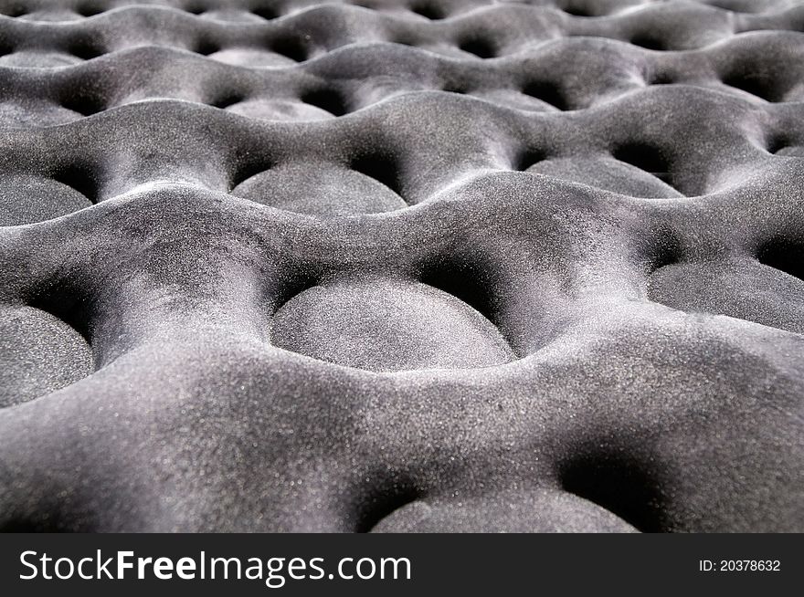 Detailed image of foam mattresses surface structure