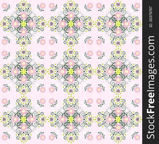 Pattern With Flower Seamless Texture