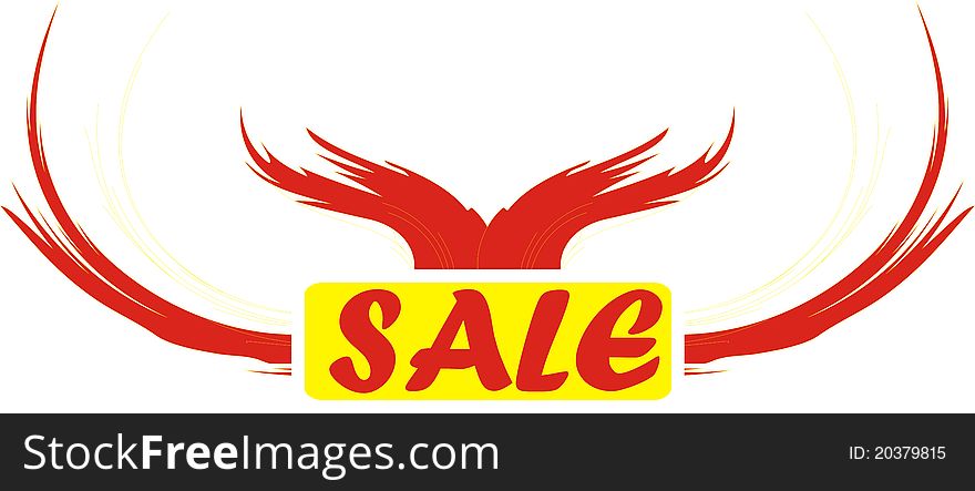 Sale on a white background