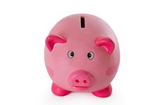 Pink Piggy Bank Stock Image