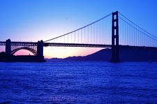 Golden Gate Bridge At Sunset Stock Images