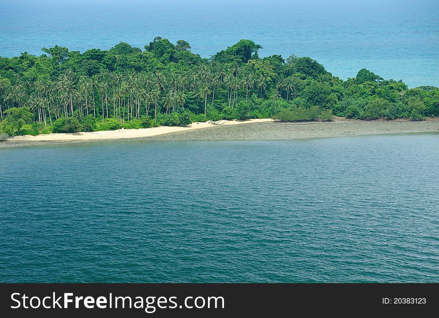 The two island in ocean. The two island in ocean