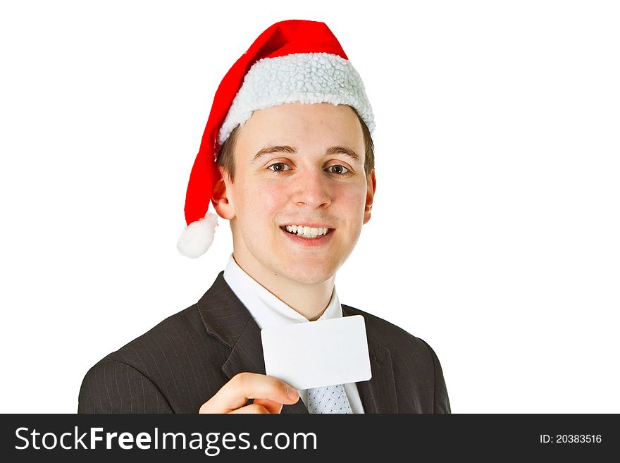 Businessman With Chrismas Hat