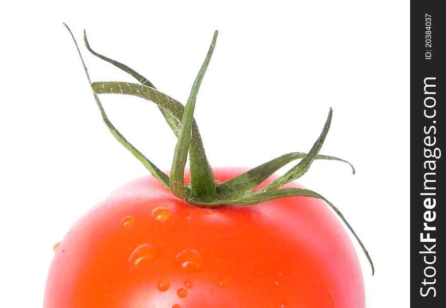 Red ripe tomato is shown in the picture. Red ripe tomato is shown in the picture.
