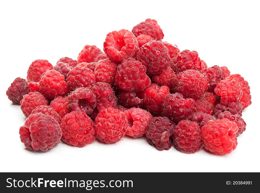 Fresh raspberry isolated on a white background