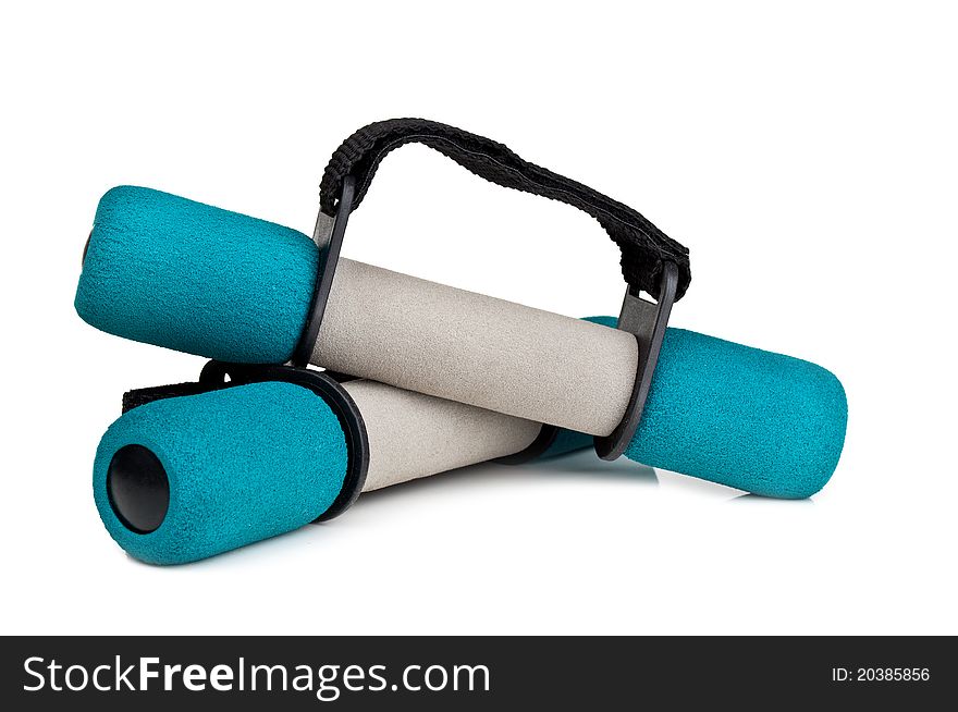 Sports dumbbell for gymnastics isolated on a white background