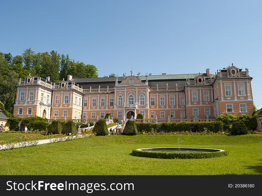 New Castle is a castle rococo building from the 18th century. New Castle is a castle rococo building from the 18th century