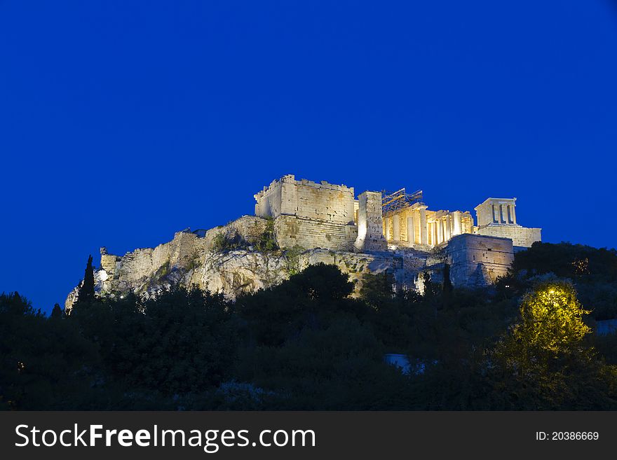 Panoramic view of Parthenon,Acropolis,Athens,Greece