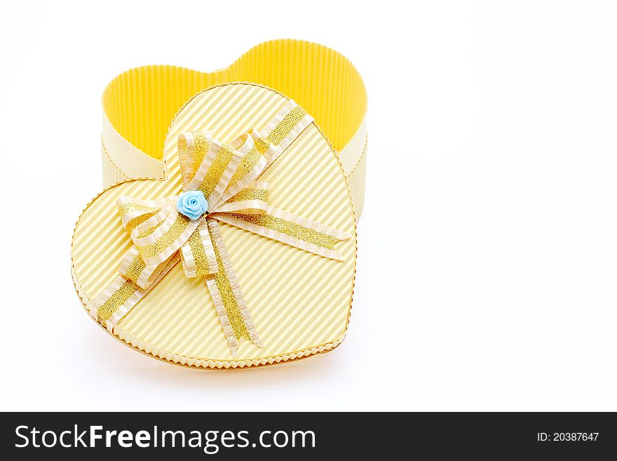 Heart box with ribbon