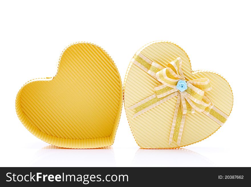 Heart box with ribbon