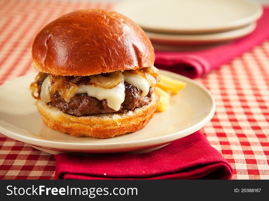 Cheeseburger With Fries