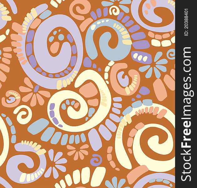 Seamless Pattern with original spiral structure