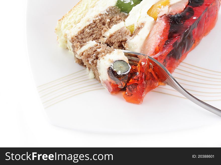 A beautiful and tasty multi layer fruit cake