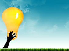 Bulb In Hand Royalty Free Stock Photos Bulb In Hand Royalty Free Stock Photos