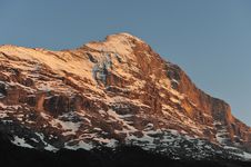 Eiger North Face In The Evening Royalty Free Stock Images