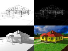 3D House Rendering, 3d Project Stock Photos 3D House Rendering, 3d Project Stock Photos