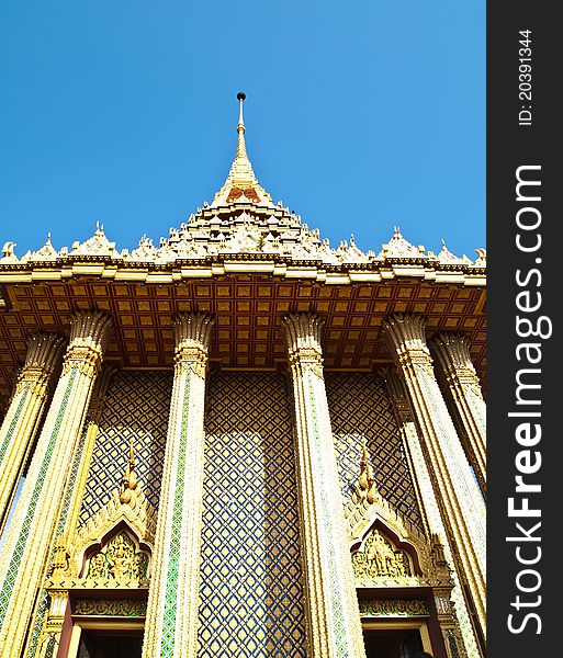 Wat Phra Buddhabat With Blue Sky , Thailand