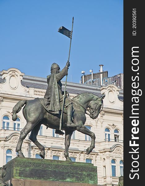 Wenceslas Statue right in front of the National Museum