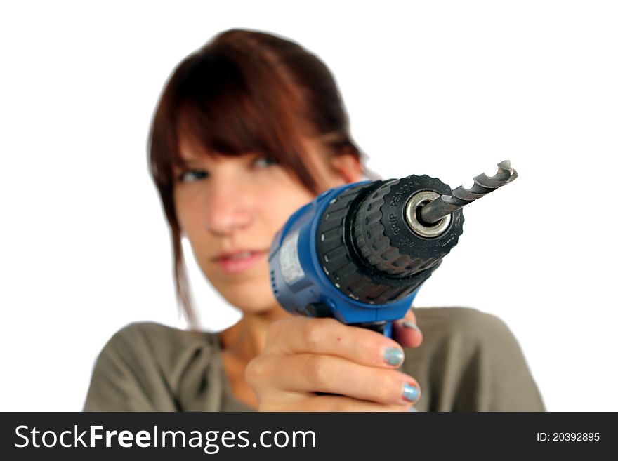 Girl With Drill