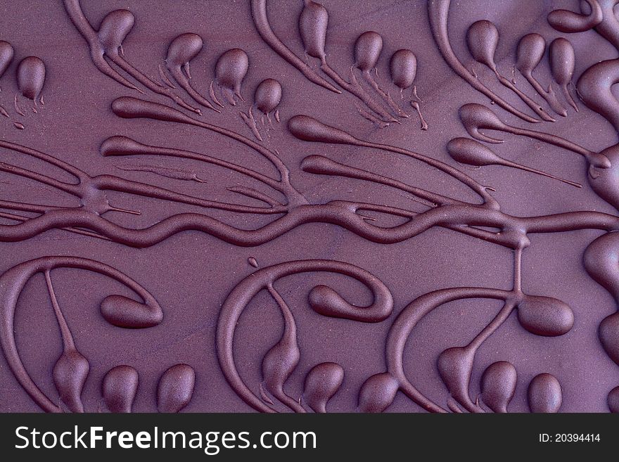 Chocolate cake background close up