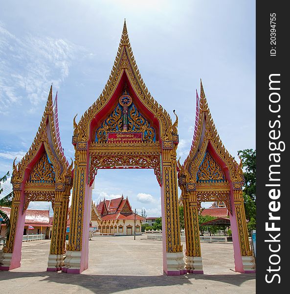 Temple gold portal in Thailand. Temple gold portal in Thailand