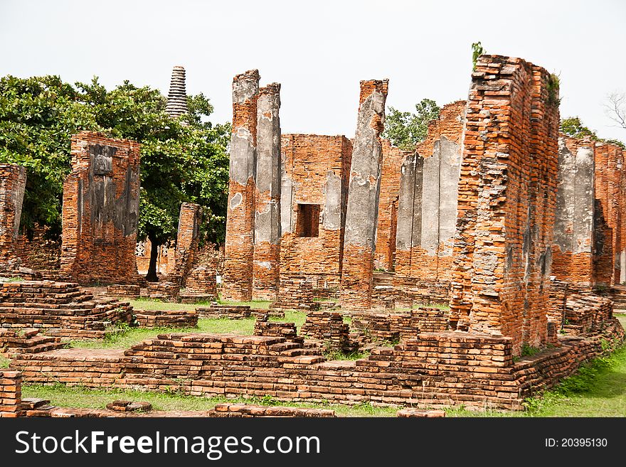 The ruins of Wat Mahathat in Ayutthaya.