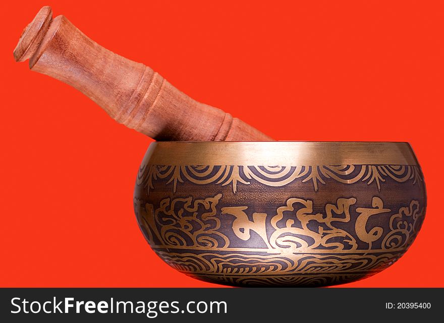 Buddhist singing bowl from tibet. Buddhist singing bowl from tibet.