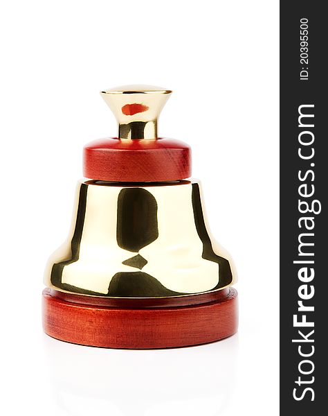 A service bell on white background including clipping path. A service bell on white background including clipping path