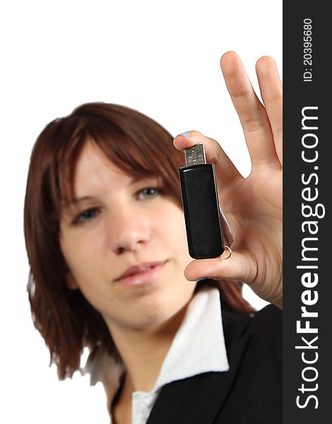Girl With Usb Stick