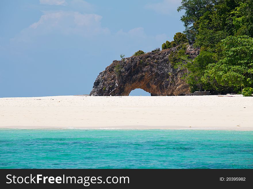 Arch with beach