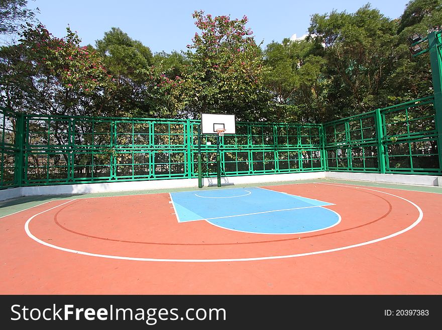 Basketball Court In Abstract View