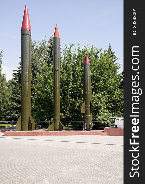 Russian military rockets at military museum