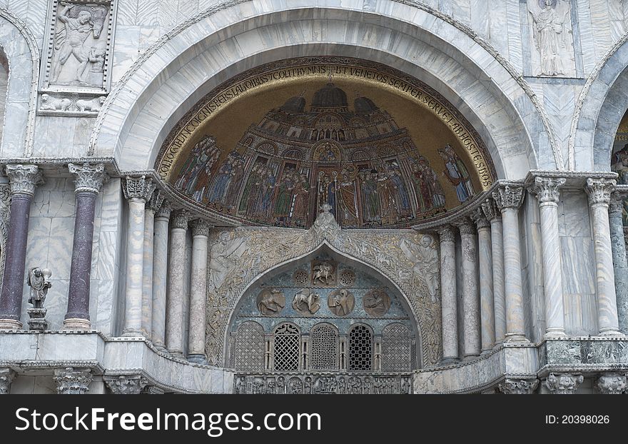 Fragment Of St Mark S Basilica In Venice