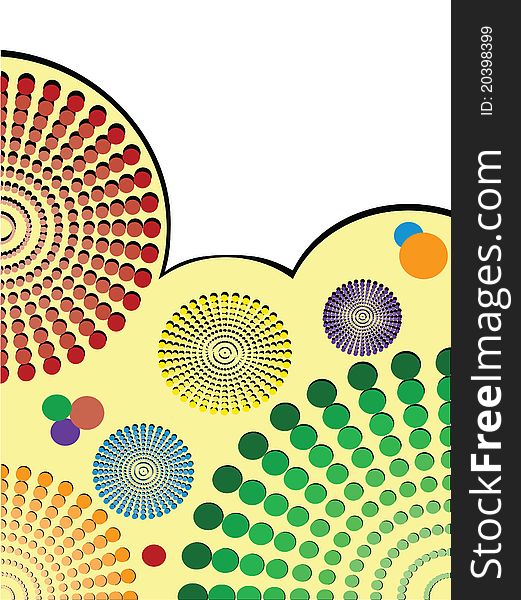 Abstract funky background with circles. Abstract funky background with circles