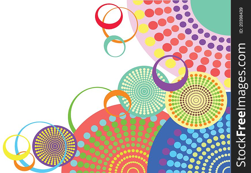 Abstract funky background with circles. Abstract funky background with circles