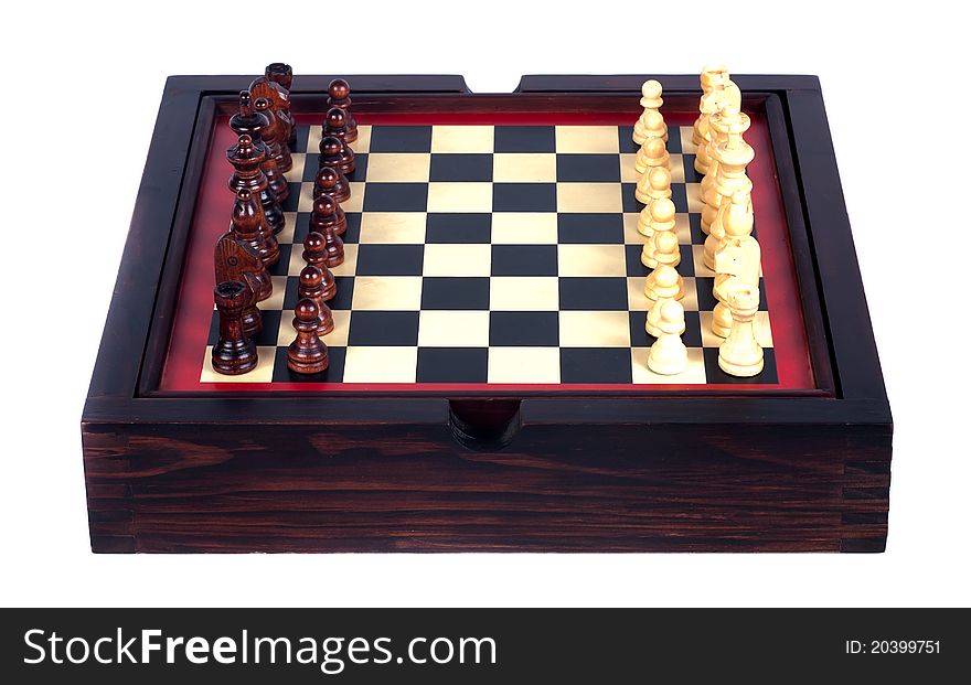 A chess board set up to play a game. A chess board set up to play a game.