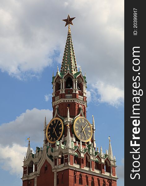 Moscow. Spasskaya Tower Top