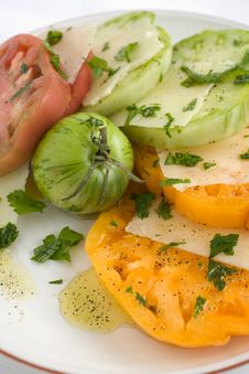 Sliced Heirloom Tomato Salad Royalty Free Stock Photo Sliced Heirloom Tomato Salad Royalty Free Stock Photo