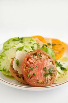 Sliced Heirloom Tomato Salad Royalty Free Stock Images Sliced Heirloom Tomato Salad Royalty Free Stock Images