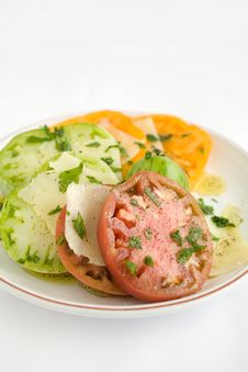 Sliced Heirloom Tomato Salad Stock Images Sliced Heirloom Tomato Salad Stock Images