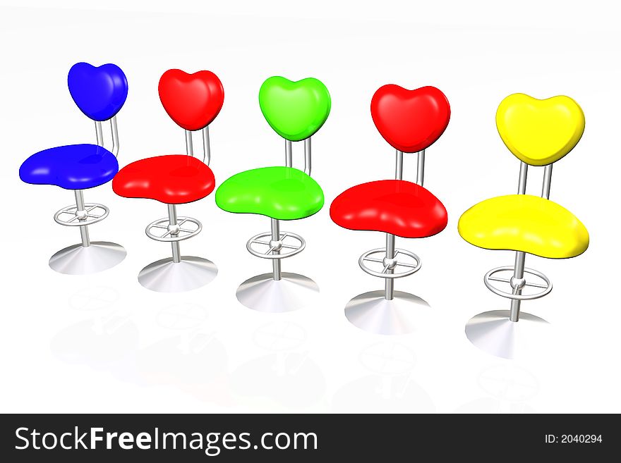 Bar Chairs for in love as hearts