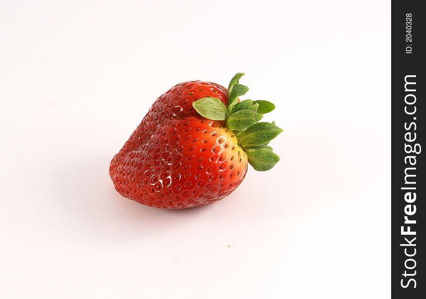 Fresh Strawberry View On Side