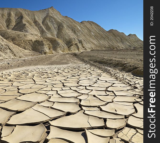 Cracked ground in Death Valley