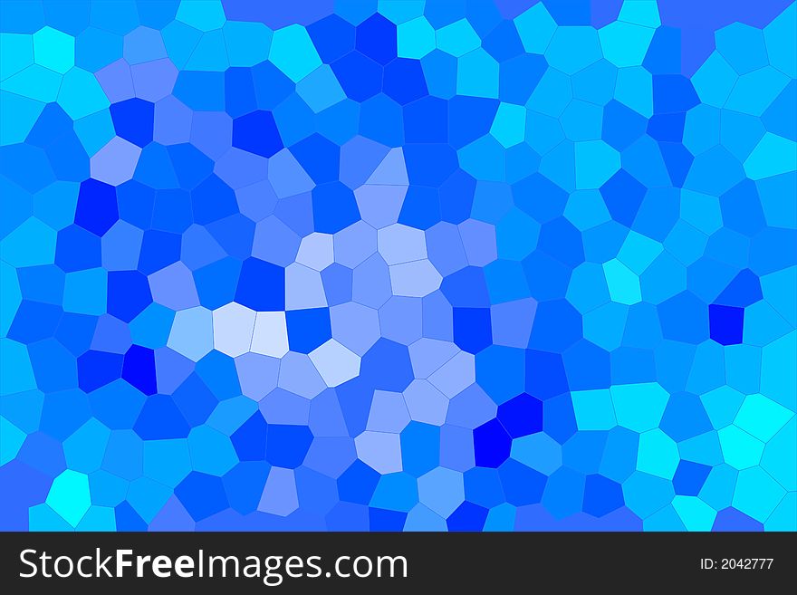 Cool blue stained glass background