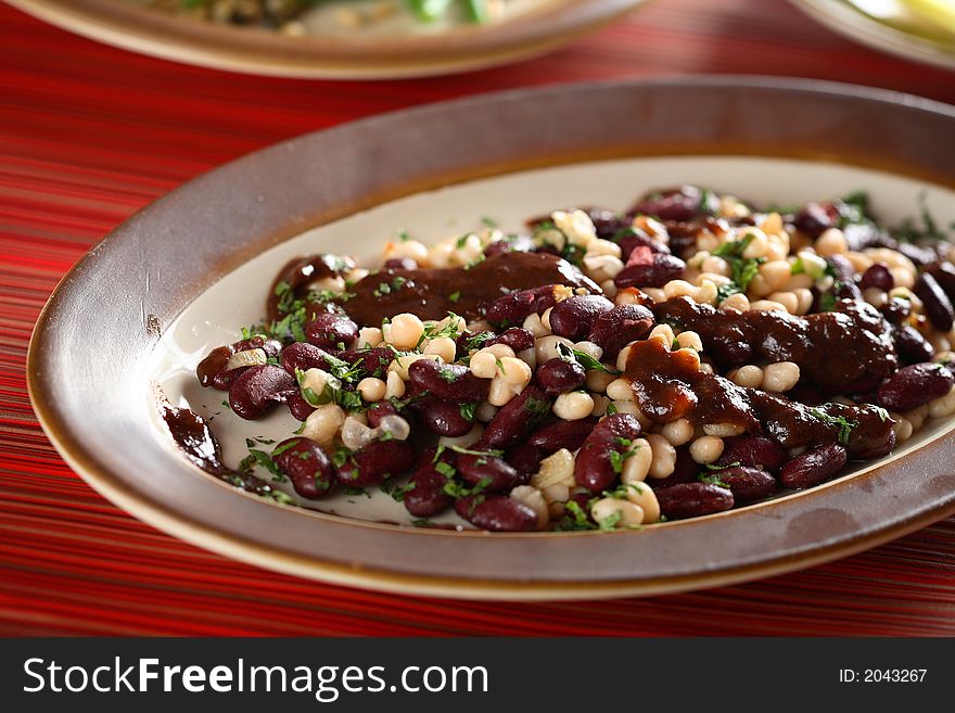 Beans With Plum Dressing