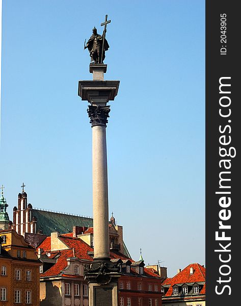 The column of king Sigismundus in Warsaw