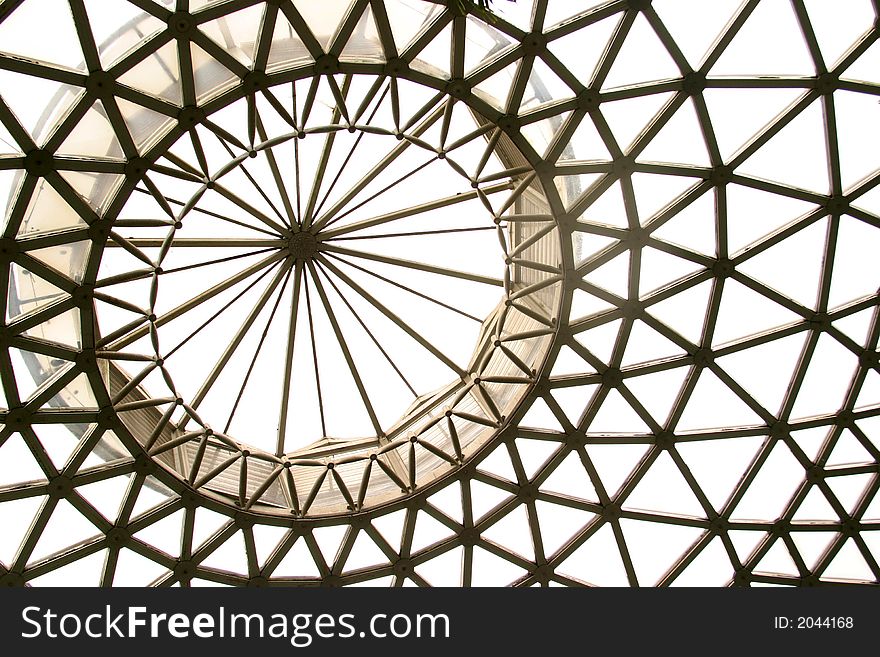Background pattern of inside large dome structure. Background pattern of inside large dome structure